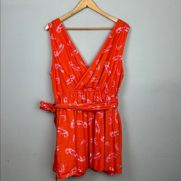 Anthropologie Maeve Plus Size Mainely Lobster Wrap Mini Dress Sz 2X - Picture 8 of 16